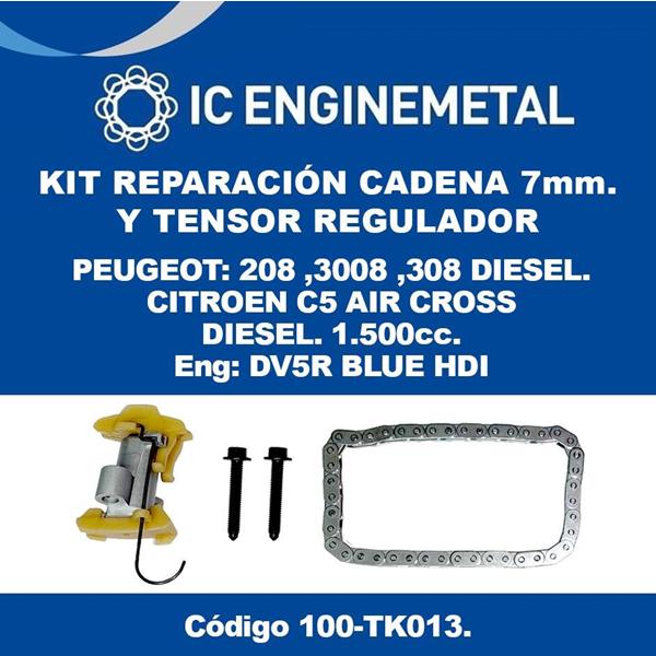 KIT REPARACION CADENA Y TENSOR  PEUGEOT 308/508cc. CITROEN ACROS