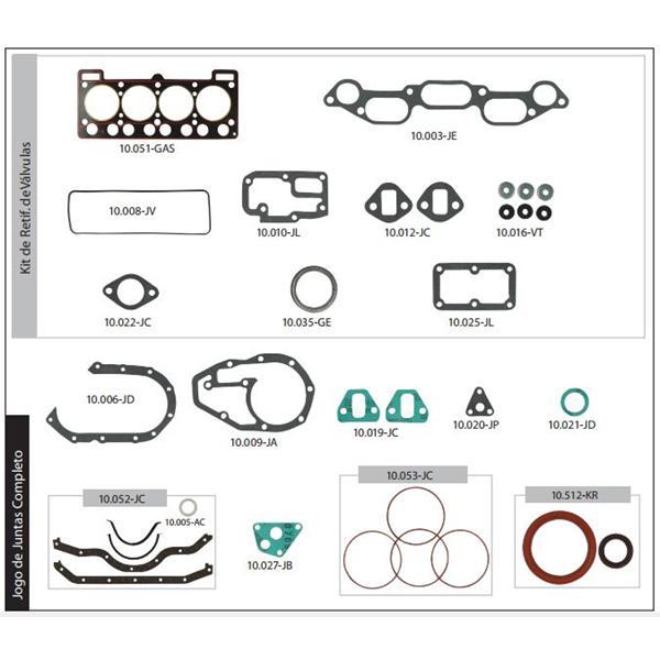 JUEGO DE EMPAQUETADURA DE MOTOR  FORD CORCEL 1.400cc.-1.600cc. 