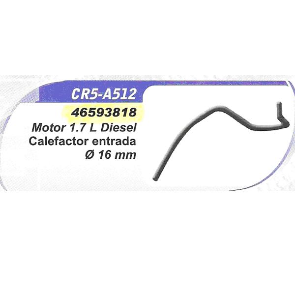 MANGUERA CALEFACTOR ENTRADA 16MM. FIAT 1.7 DIESEL