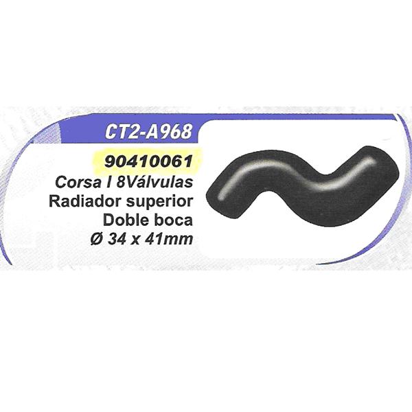 MANGUERA RADIADOR CHEVROLET CORSA  8 VALVULAS. 34X41MM