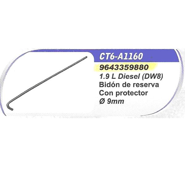 MANGUERA BIDON DE RESERVA CON PROTECTOR 9MM. PEUGEOT PARTNER 1.9