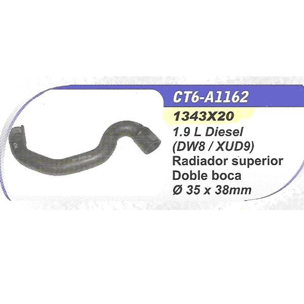 MANGUERA RADIADOR SUPERIOR DOBLE BOCA 35MM. X 38MM. PEUGEOT PART