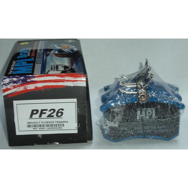 JUEGO PASTILLAS FRENO SEMIMETALICAS TRASERA RENAULT  FLUENCE